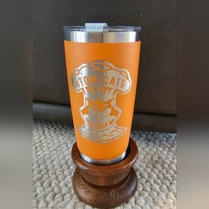 Orange Fallout Atom Cats tumbler